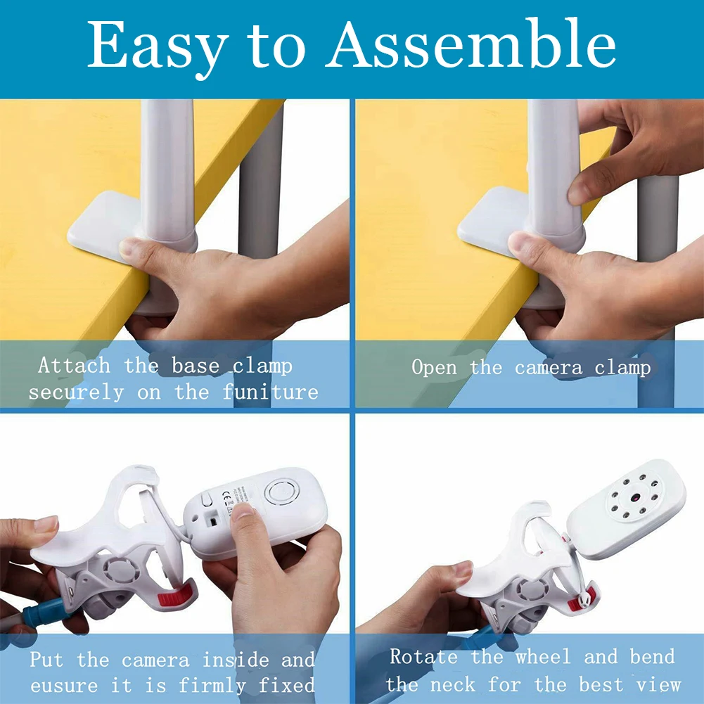 

Multifunction Universal Phone Holder Bracket Stand Bed Lazy Cradle Long Arm Adjustable 105cm Baby Monitor Wall Mount Camera