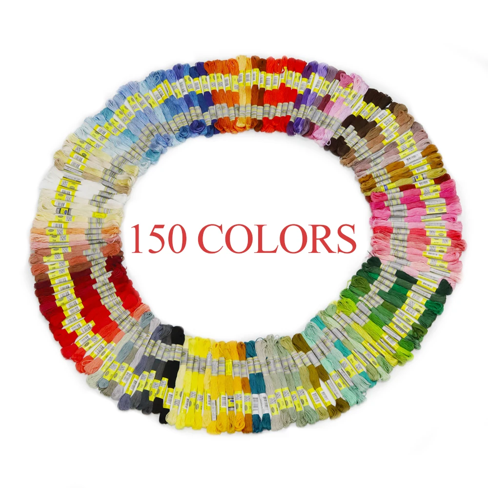 150 Базовая DMC радужные цвета египетская хлопковая нить для вышивки крестиком с