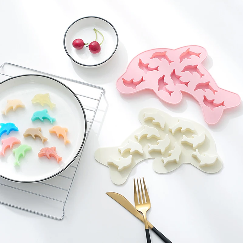 

Ice Mold Silicone Cute Dolphin Shape Ice Mould Chocolate Mould Kitchen Gadge In Stock
