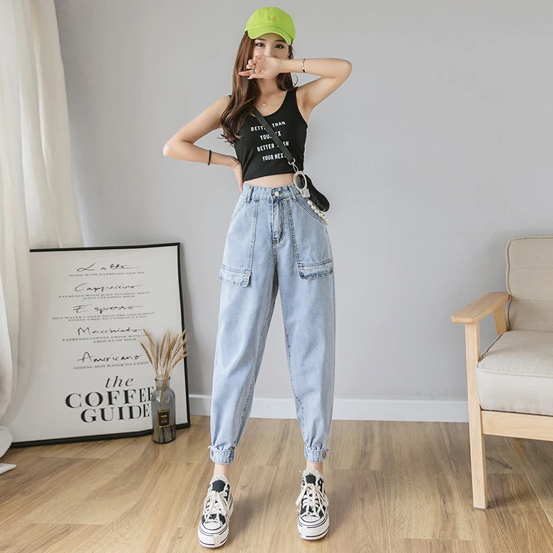 

Limiguyue summer Woman Jeans High Waist wide leg denim jeans Streetwear women Vintage Fashion Harajuku loose Straight Pants K779