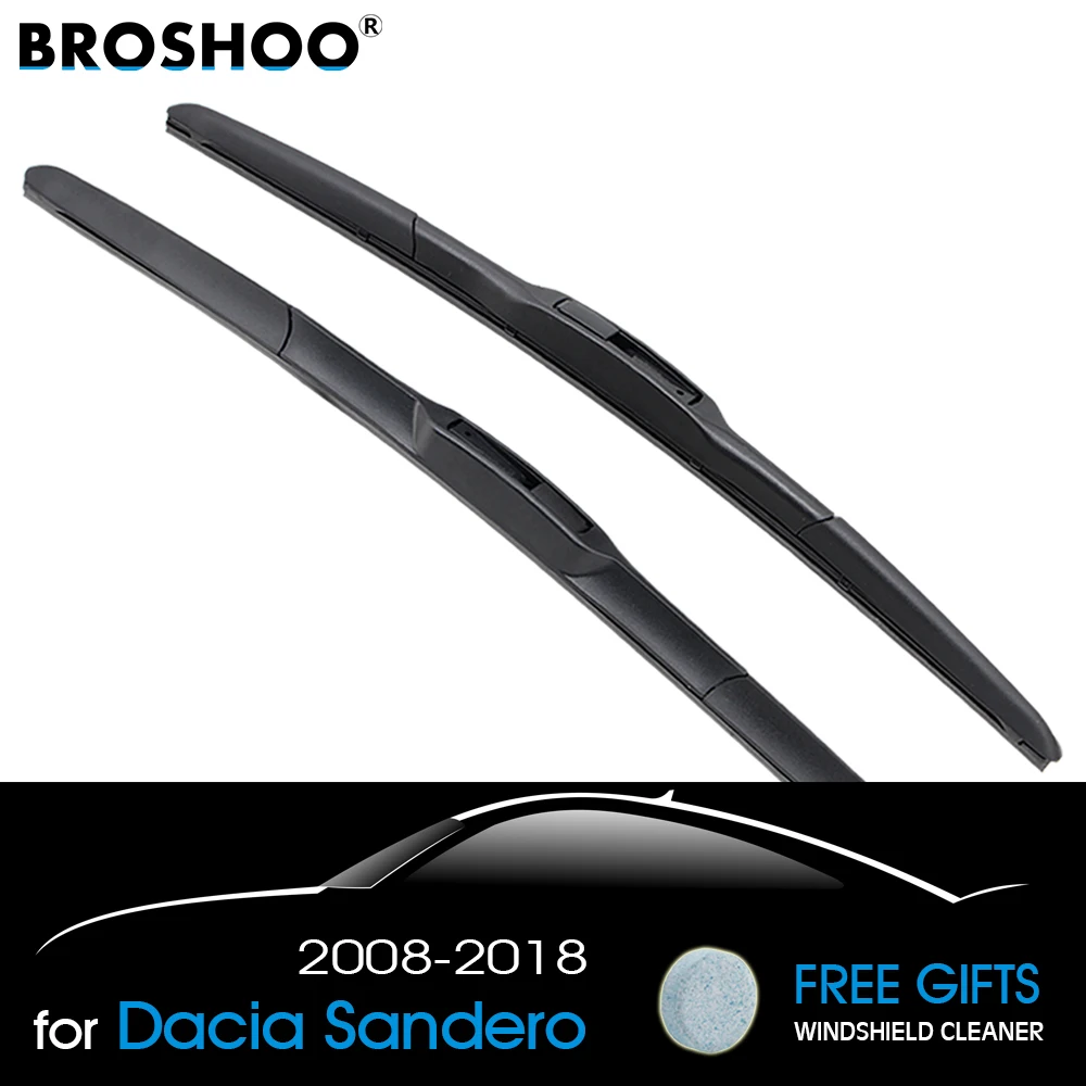 Щетки стеклоочистителя BROSHOO для Dacia Sandero MK1 MK2 2008 2009 2010 2011 2012 2013 2014 2015 2016 2017