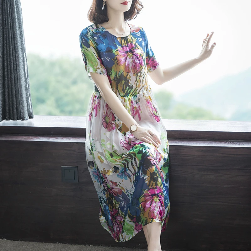 Женское летнее платье Sild элегантное пляжное с цветочным принтом в стиле бохо