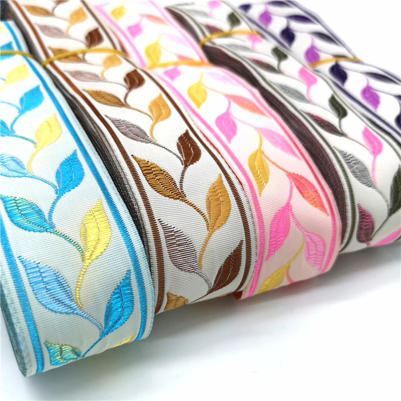 Кружевная лента с вышивкой в этническом стиле 33 мм | Дом и сад