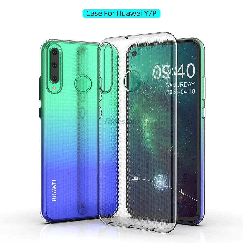 Прозрачный чехол для Huawei Y7P Ультратонкий 2020 прозрачный силиконовый из ТПУ задней
