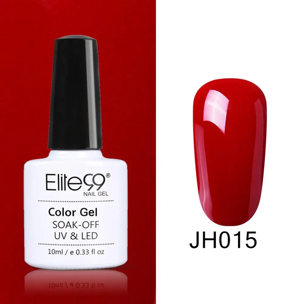 JH015 Elite99 винно-красный гель лак для ногтей 10 мл для дизайна ногтей маникюрный набор Гибридный гель Лаки нужно базовое верхнее покрытие для полигелевого лака - Цвет: JH015
