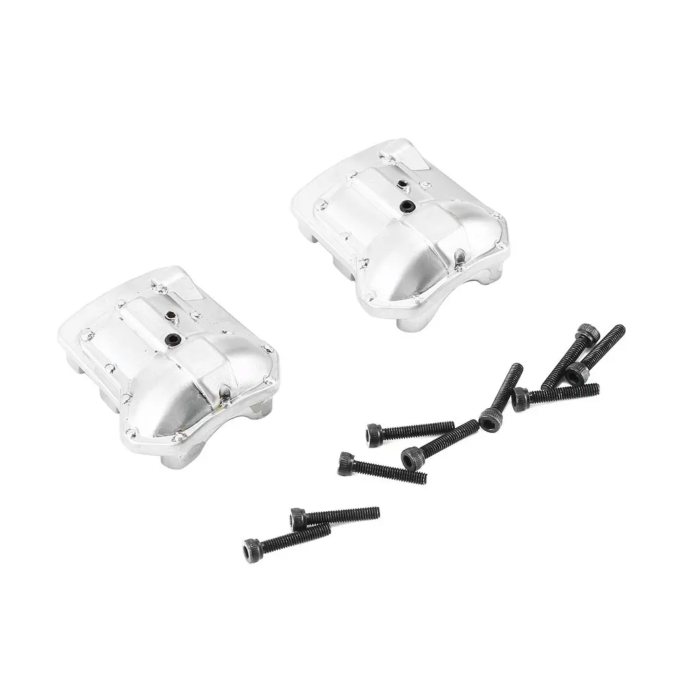 

2pcs Metal Front/Rear Axle Housing Cover with Screw Replacement Accessory Parts for Traxxas/TRX4 1/10 RC Crawler Car