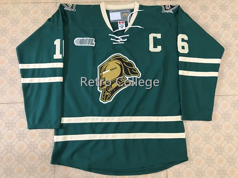 

16 MAX DOMI Game London Knights COA 2013-14 OHL throwback MEN'S Hockey Jersey Embroidery Stitched Customize any number and name