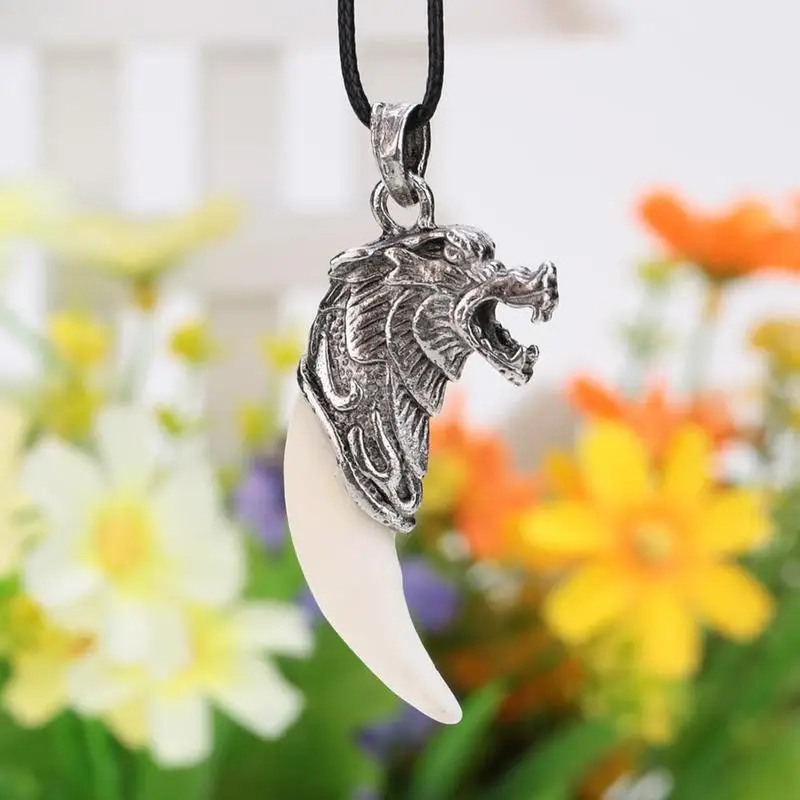 Ожерелье с подвеской в виде зубов волка украшения для Классический амулет пар