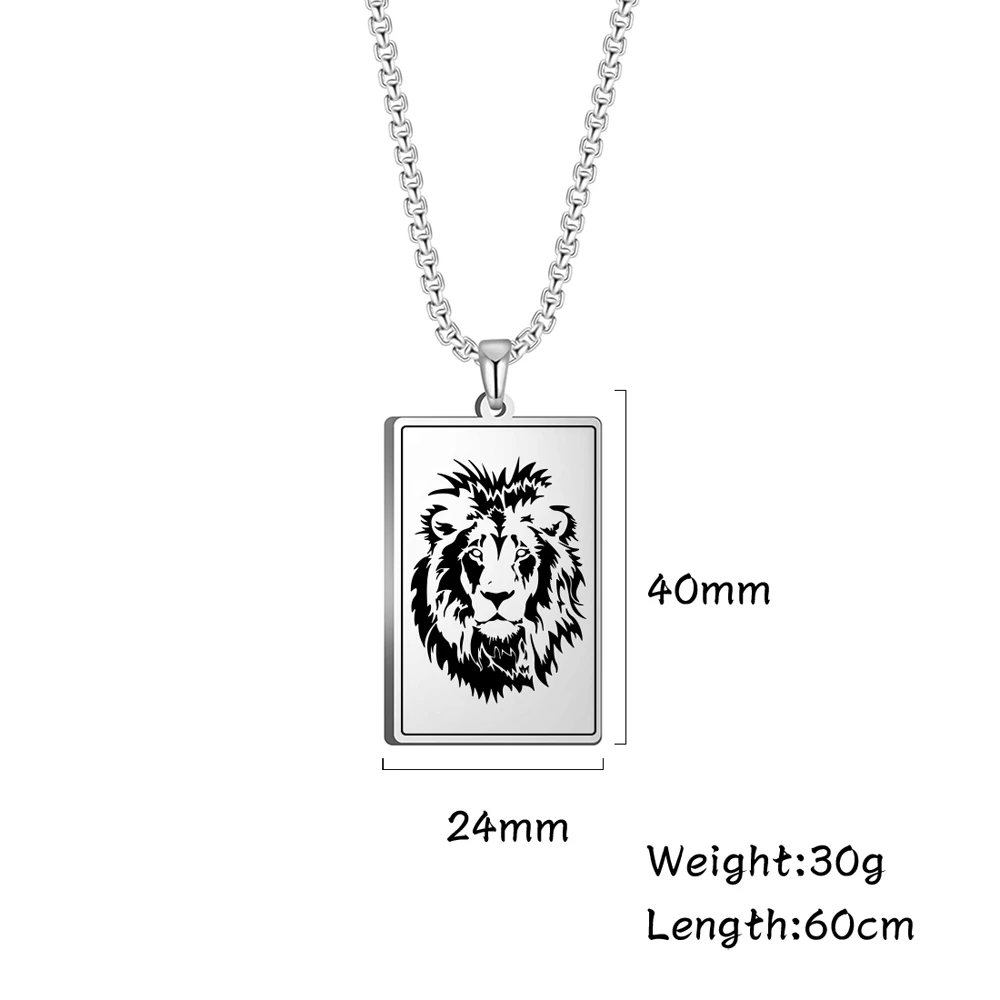 

My Shape Punk Viking Lion Pendant Necklace for Men Women 316L Stainless Steel Necklaces Fashion Jewelry collar bijoux femme