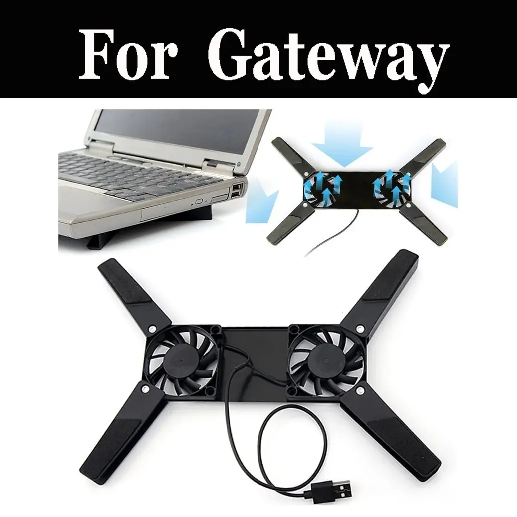 Новая модная Складная охлаждающая подставка с двумя вентиляторами USB для