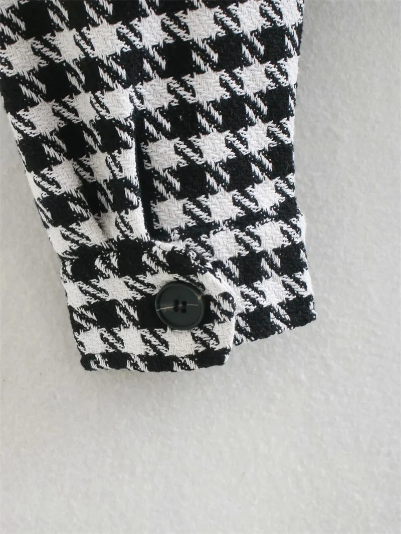 

2020 Autumn And Winter New All-Match Plaid Houndstooth Reduced Age Small Fresh Short Coat Jacket Women