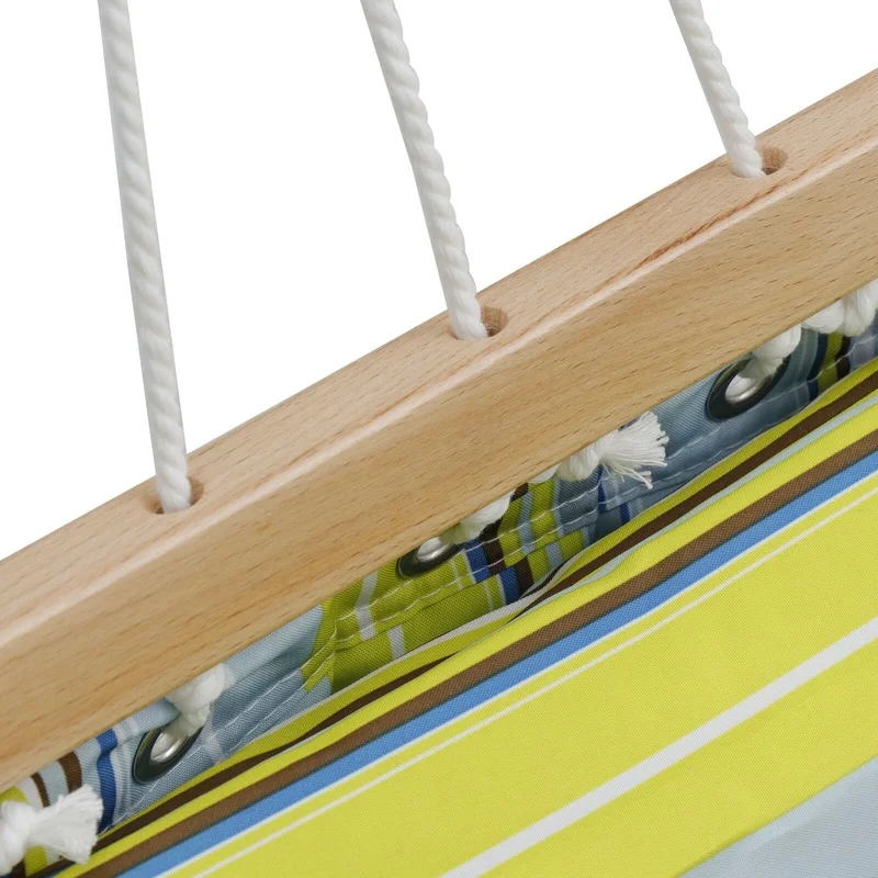 

Outdoor Double Hammock Quilted Fabric Bed Swing Hanging with Pillows for 2 People