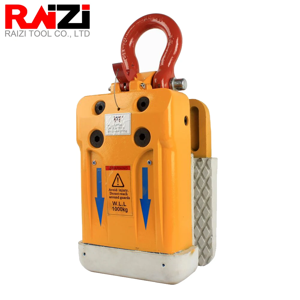 Raizi Stone Slate Lifter with Rubber Lined Jaws Grip Range 15-70mm Granite Marble Large Stone Slab Lifting Tools