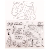 beach tent travel metal cutting dies and clear stamps for scrapbooking diy crafts die cut stencils card make photo album decor