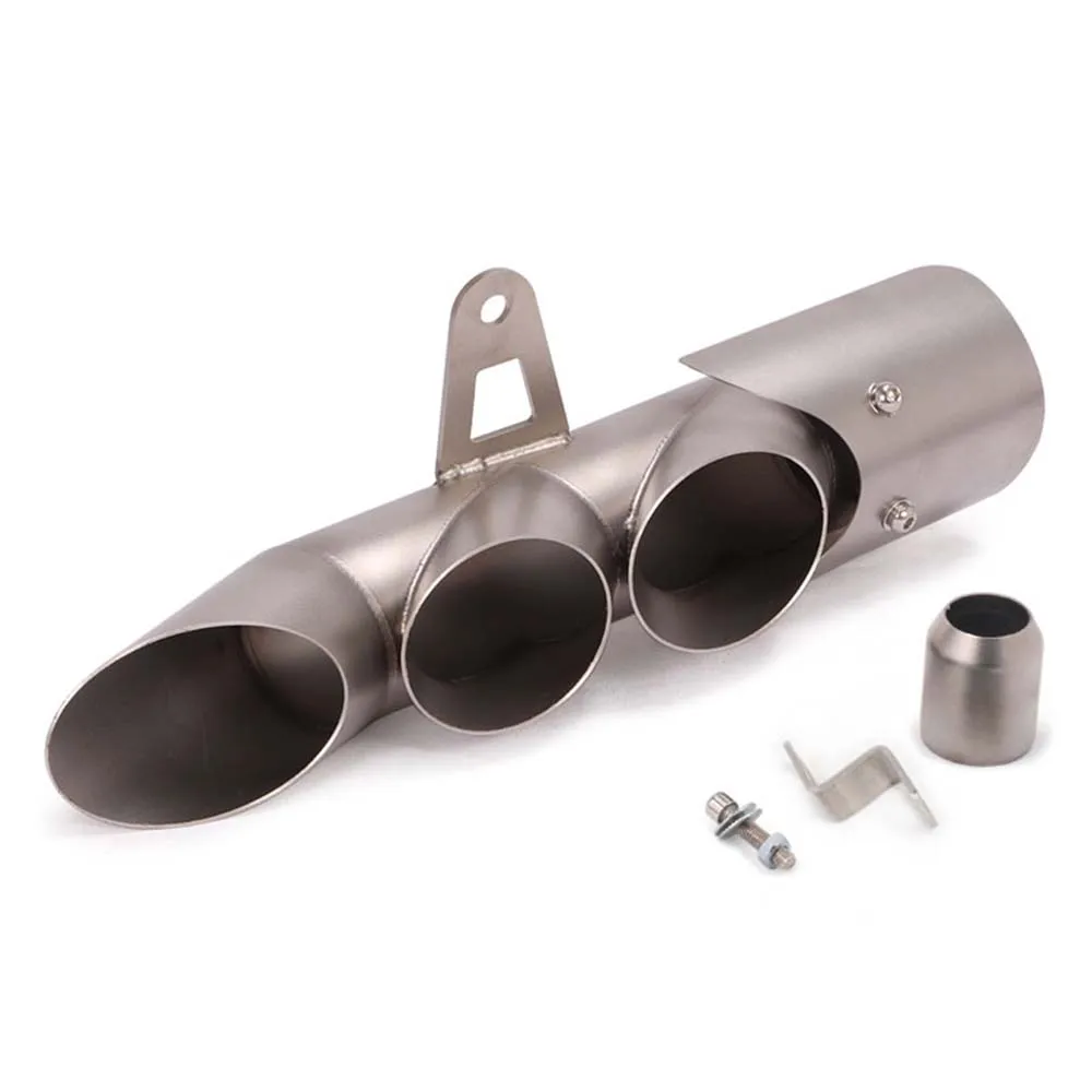 Выхлопной глушитель для мотоцикла с двумя тремя выходами углеродная задняя