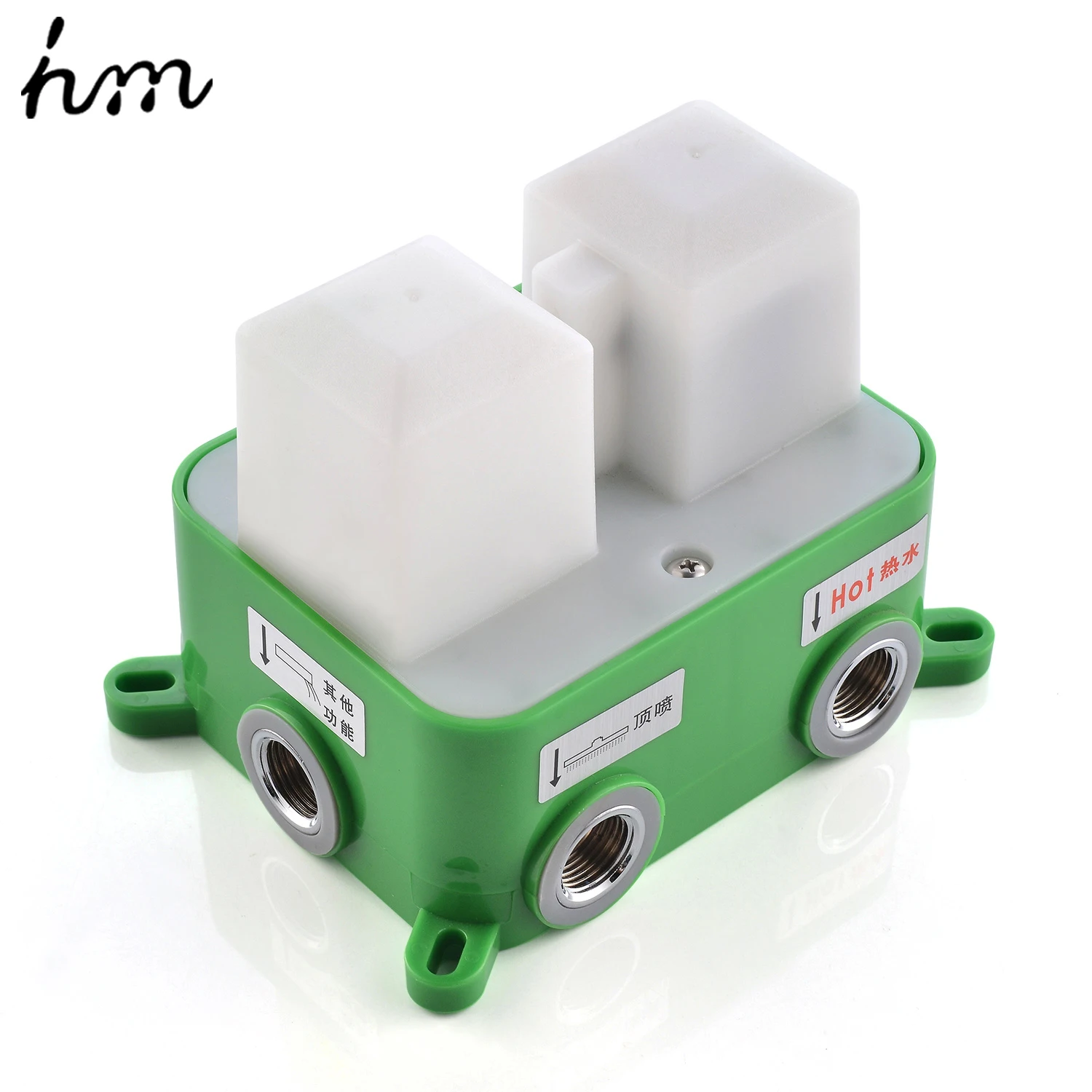 Скрытый душевой переключатель hm с сенсорной кнопкой черный латунный