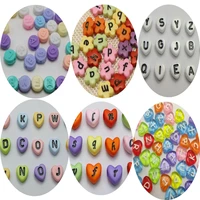 craft diy acrylic alphabet letter beads various shape heart flower jewelry make