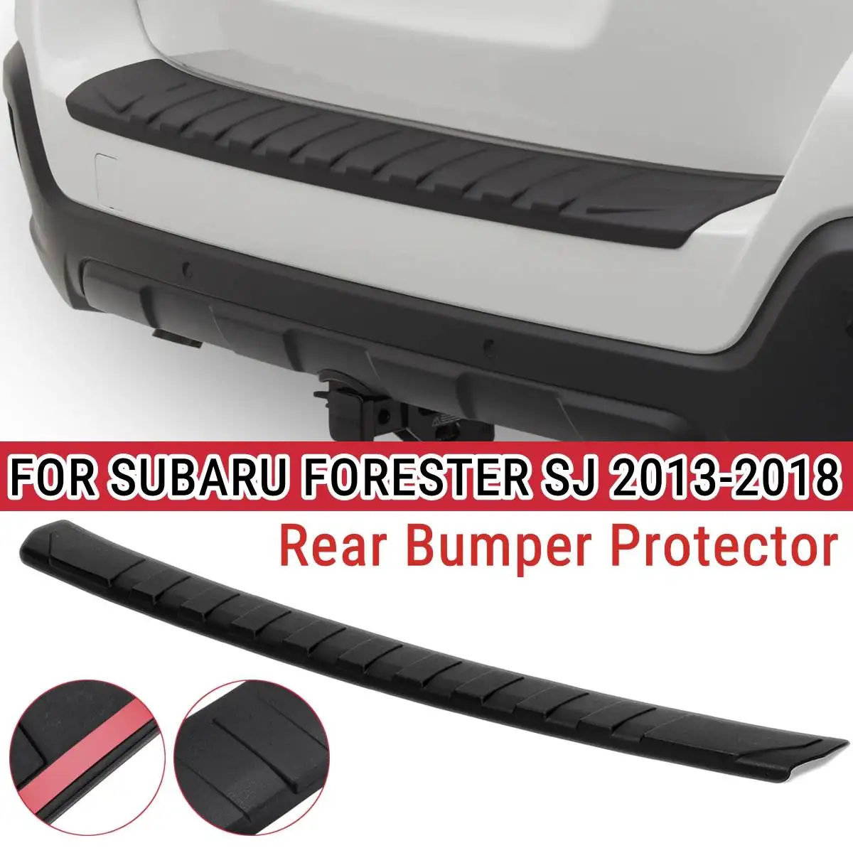 Rear Bumper Protector Sill Trunk Rear guard Tread Plate Trim FOR SUBARU FORESTER SJ 2013-2018 Car styling Exterior Parts