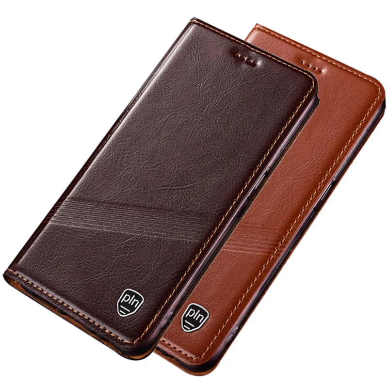 Магнитный флип-чехол из натуральной кожи с отделением для карт Huawei Y9 Prime 2019 чехол