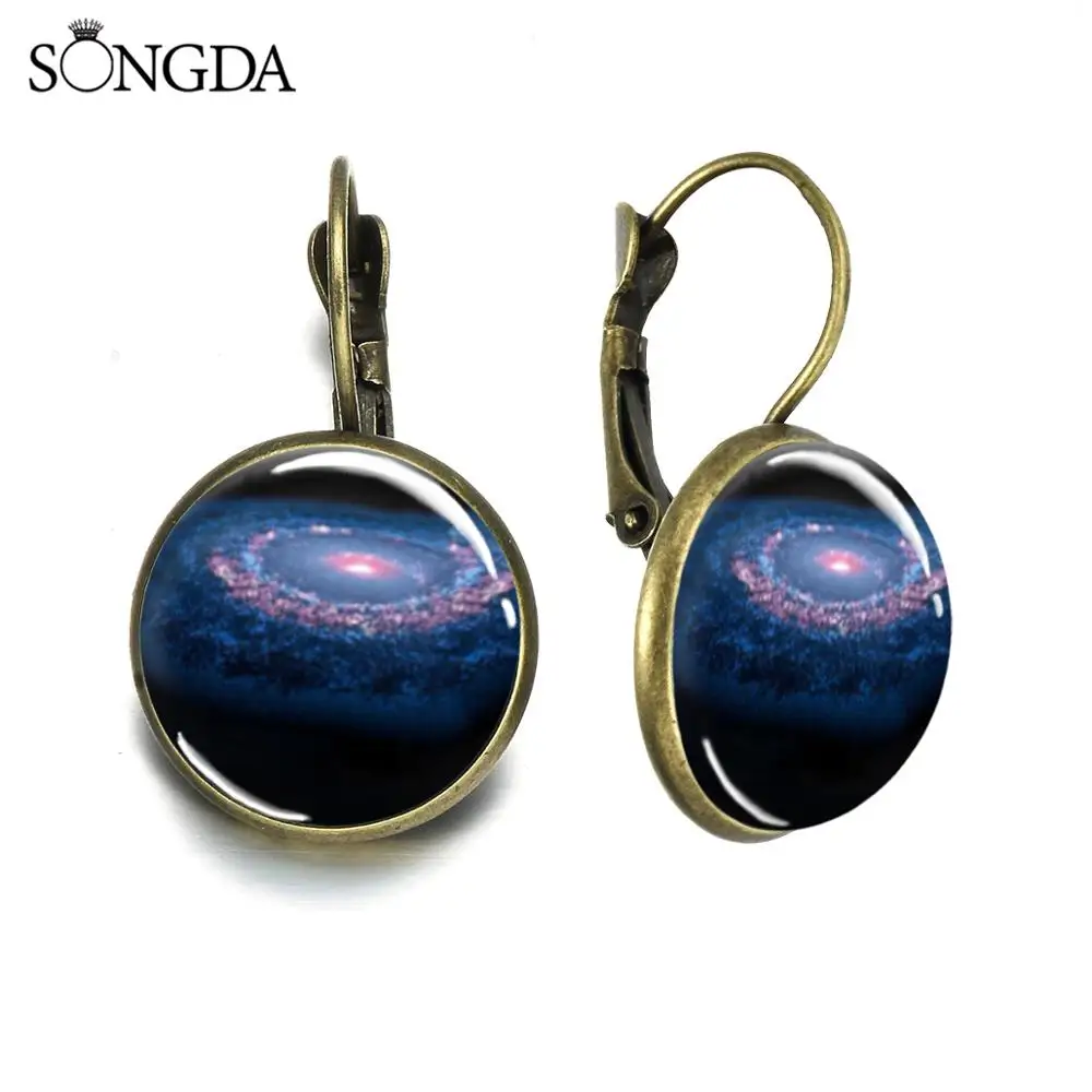 2019 темперамент женские серьги в виде капель с Galaxy Туманность Черная отверстие