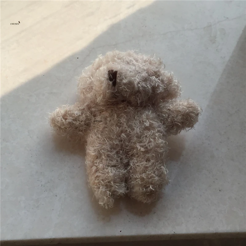 Маленькая Свадебная игрушка медведь 7 см Пушистый хлопок чучело плюшевое