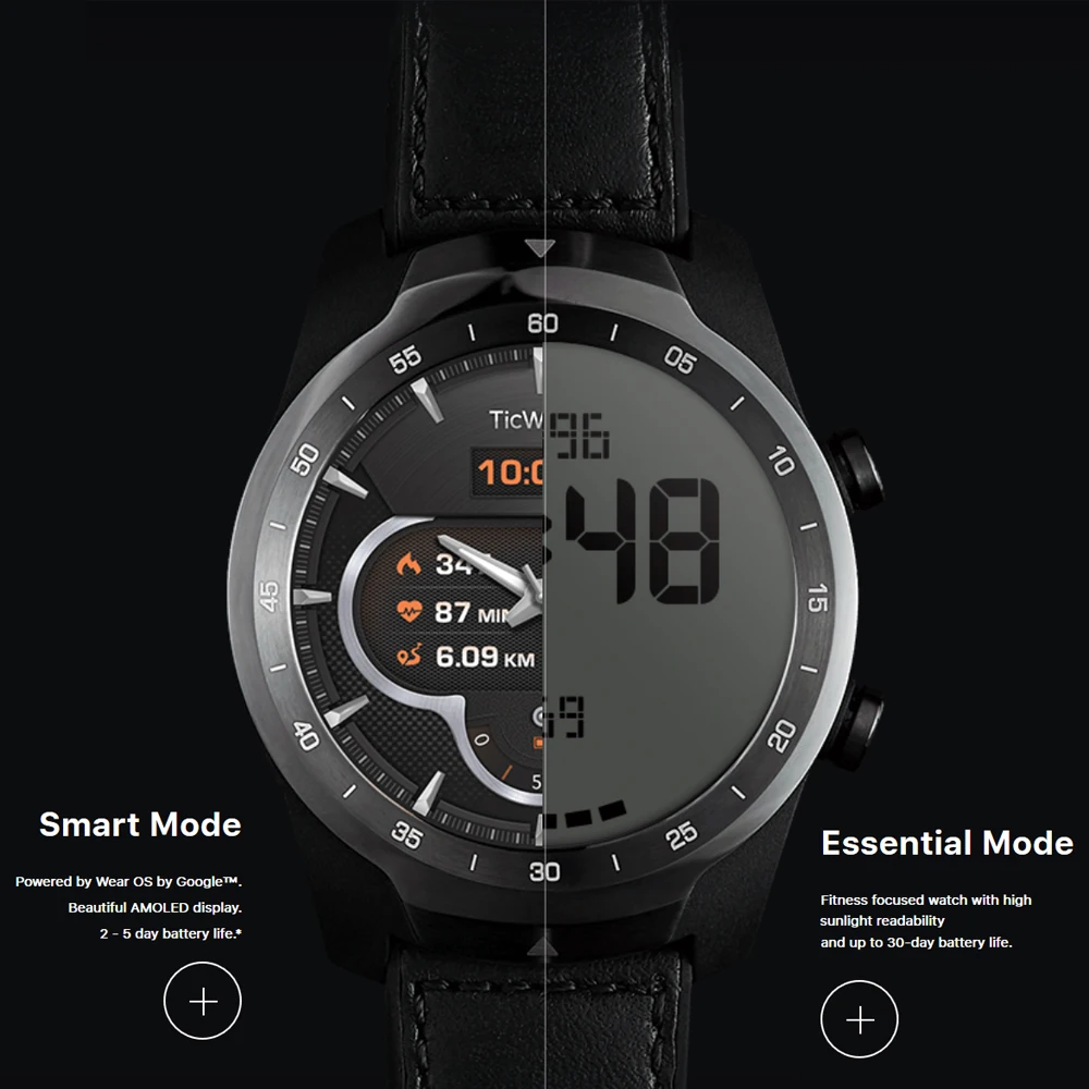 Смарт-часы Xiaomi Ticwatch Pro, Bluetooth, IP68, водонепроницаемые, с поддержкой NFC Pay men ts/Google Assistant от Google, 415 мАч, мужские умные часы
