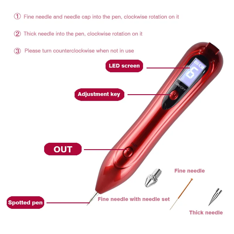 Аппарат для удаления веснушек и родинок с ЖК-дисплеем устройство татуировок