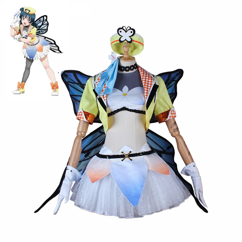 Игра Love Live Sunshine Aqours 4th Singler HORIZON Tsushima Yoshiko костюмы для косплея милое платье с