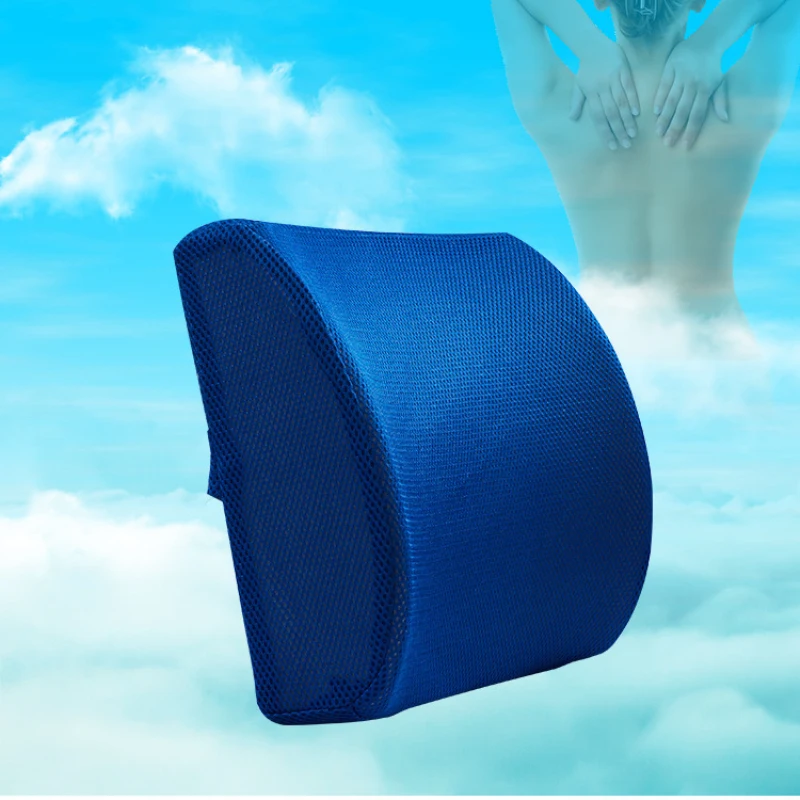 

Soft Memory Foam Lumbar Support Breathable Healthcare Back Waist Cushion Travel Pillow Car Seat Home Office Pillows Relieve Pain