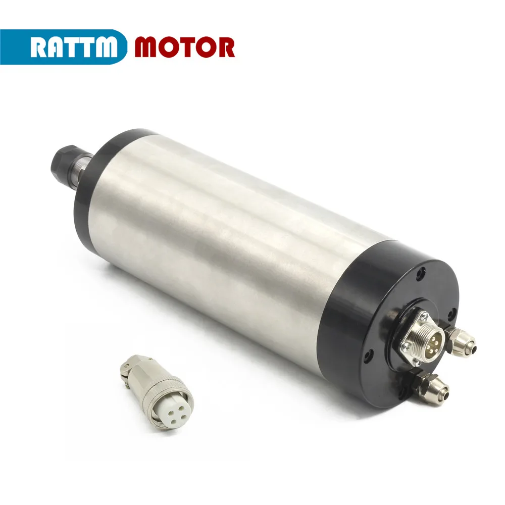 CNC 1.5KW 220 В Водяное охлаждение шпинделя МОТОР ER16 4 подшипник 400 Гц 24000 об/мин для