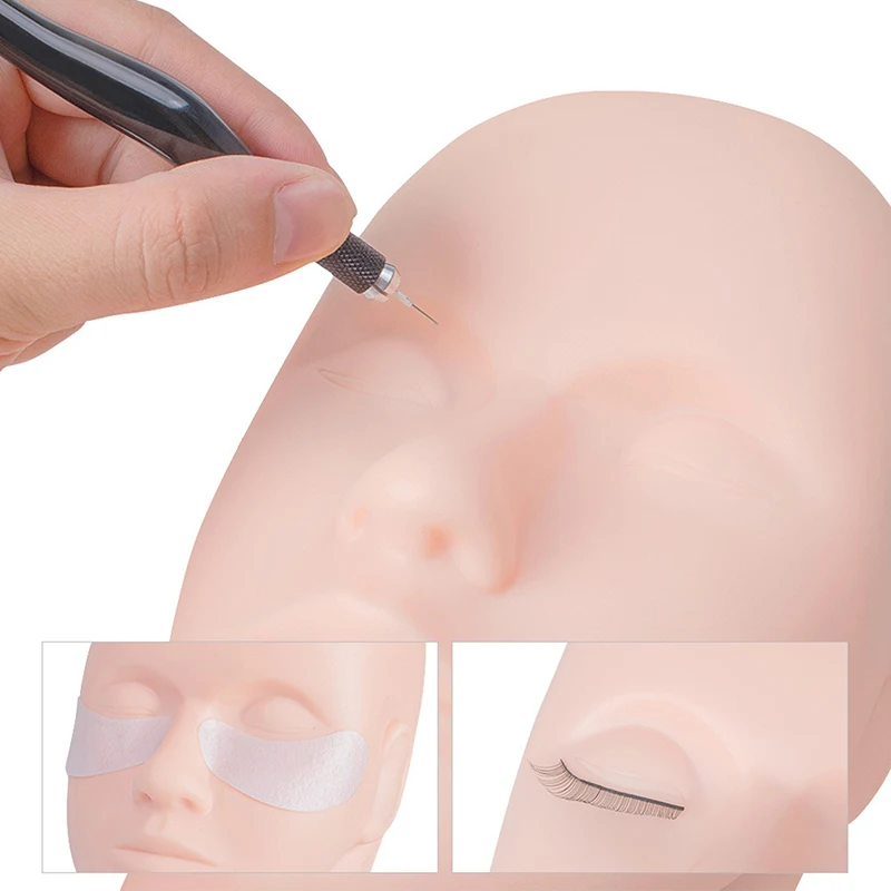

Mannequin Flat Head for Eyelashes Grafted Makeup Eye Lash Graft Practice Model