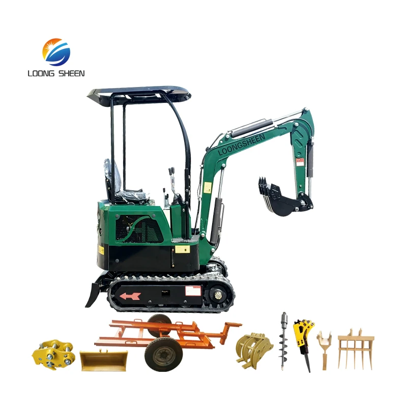 

China mini digger 1000kg 1 ton small excavator for sale