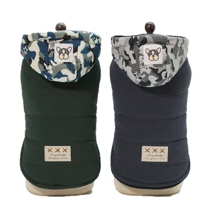 Повседневная модная теплая зимняя одежда для собак, камуфляжная куртка с капюшоном для собак, новые куртки для маленьких собак