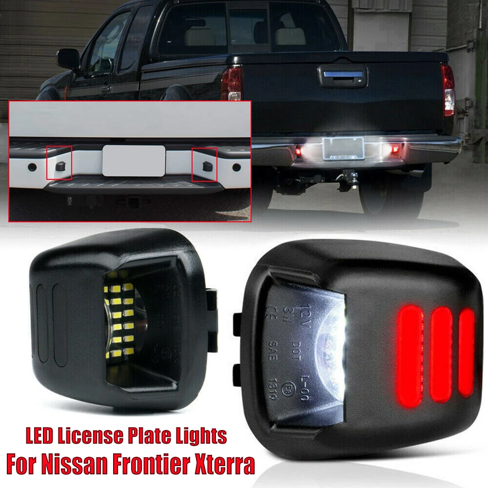 2 шт. светодиодный Подсветка регистрационного номера лампы Набор Fluence для Nissan