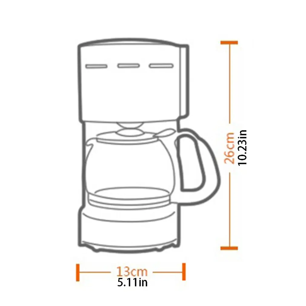 

650ml Portable Coffee Maker Tea Room Fully Automatic Drip Coffee Machine Household American Coffee Machine