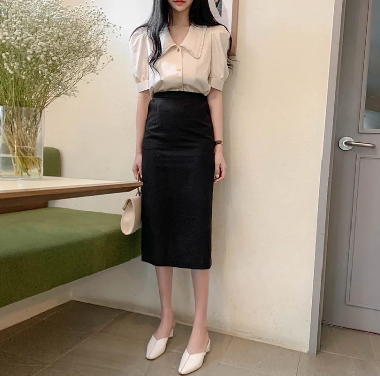 Блузка Женская Весенняя белая оверсайз с коротким рукавом | одежда