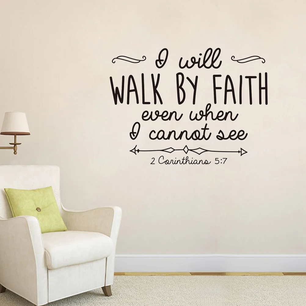 

2 Corinthians 5:7 Vinyl Wall Decal Christian Quotes Bible Verse Wall Stickers