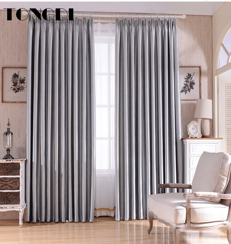 Современные затемняющие занавески TONGDI элегантные однотонные роскошные