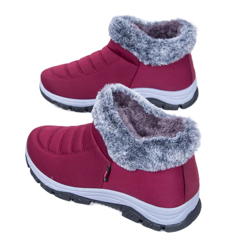 

Winter New Thick And Velvet Snow Boots Women's Thick-soled Anti-skid Warm Waterproof Cotton Shoes Women's Short Boots