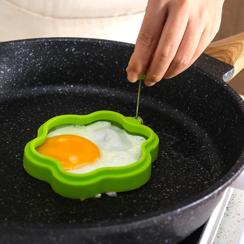 

Set of 4 Silicone Egg Ring, Non Stick, heart,Butterfly,flower,Egg Cooking Rings, Perfect Fried Egg Mold or Pancake Rings,