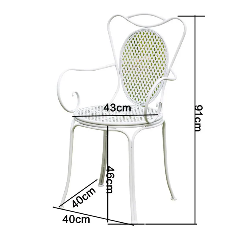 

Nordic Open Balcony Negotiation Table Outdoor Garden White leisure Table And Chair Combination Patio Furniture Set