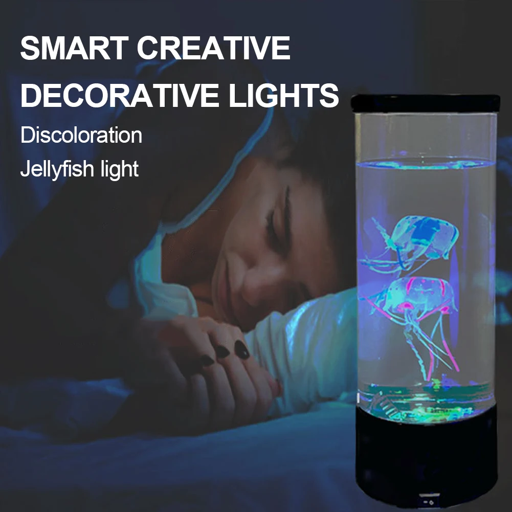 

Led Jellyfish Night Light Color Changing Light Artificial Mini Aquarium Night Light Romantic Gift Robot Vacuum Cleaner