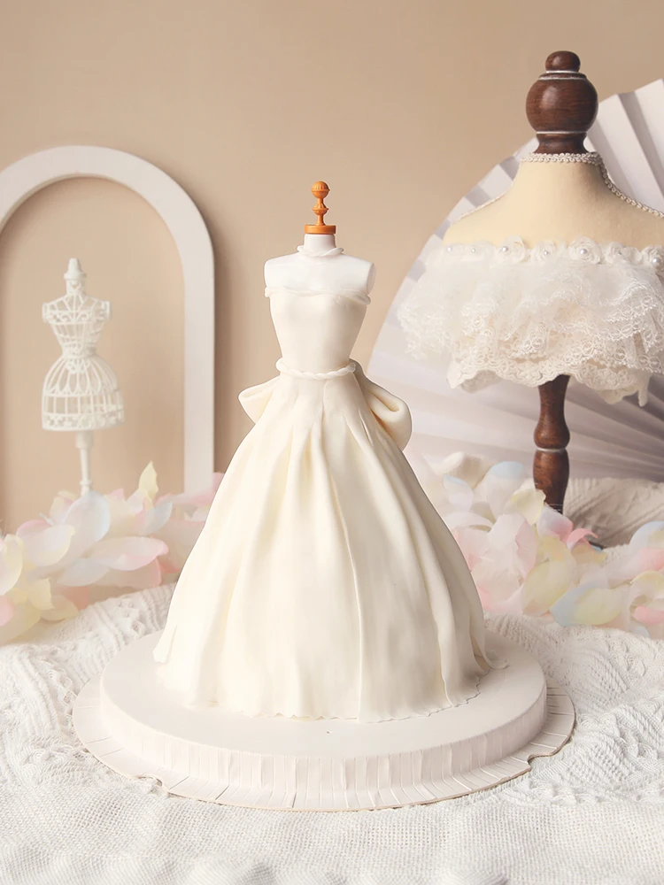 Украшение для торта модель свадебного платья фигурки забавные красивые топперы