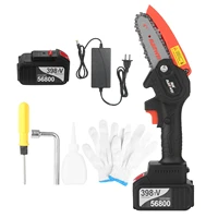 21v electric chainsaw cordless electric brush pruning saw 12 pack rechargeable lithium battery powered tree pruning garden tool