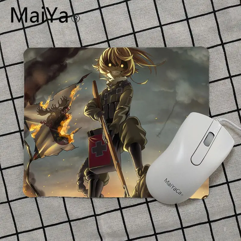 No Lock Edge25x29cm Maiya высокое качество Tanya Degurechaff Youjo Senki аниме ноутбук игровой мыши коврик для мыши Лидер продаж подставка под руку мышь - Цвет: No Lock Edge25x29cm
