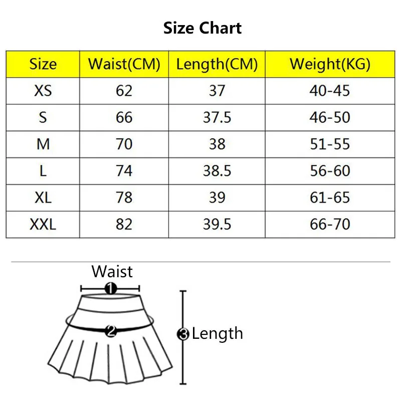 

Girl Pleated Tennis Skirt High Waist Short Dress With Underpants Slim School Uniform Women Teen Cheerleader Badminton Skirts