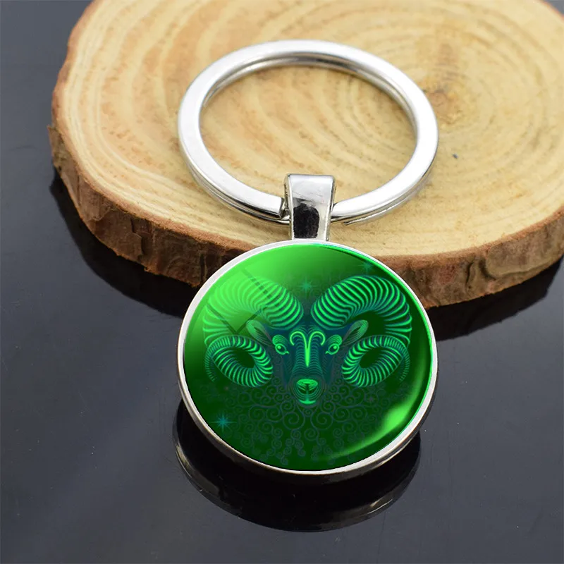 12 брелок для ключей Созвездие знаков зодиака светящийся двухсторонний