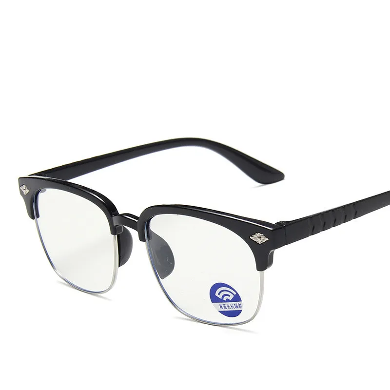 2020 классические модные черные очки с защитой от синего света Ретро квадратные
