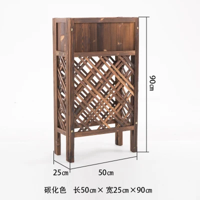 

Indoor solid wood fence flower stand hotel restaurant rack outdoor anticorrosive wood indoor partition flower trough wooden fenc