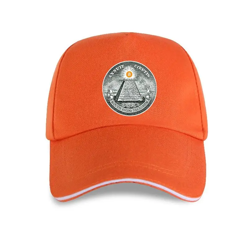 

New 2021 2021 Summer Men Baseball cap Bitcoin At The Top of The Dollar Pyramid Illuminati Cotton Basic Tops